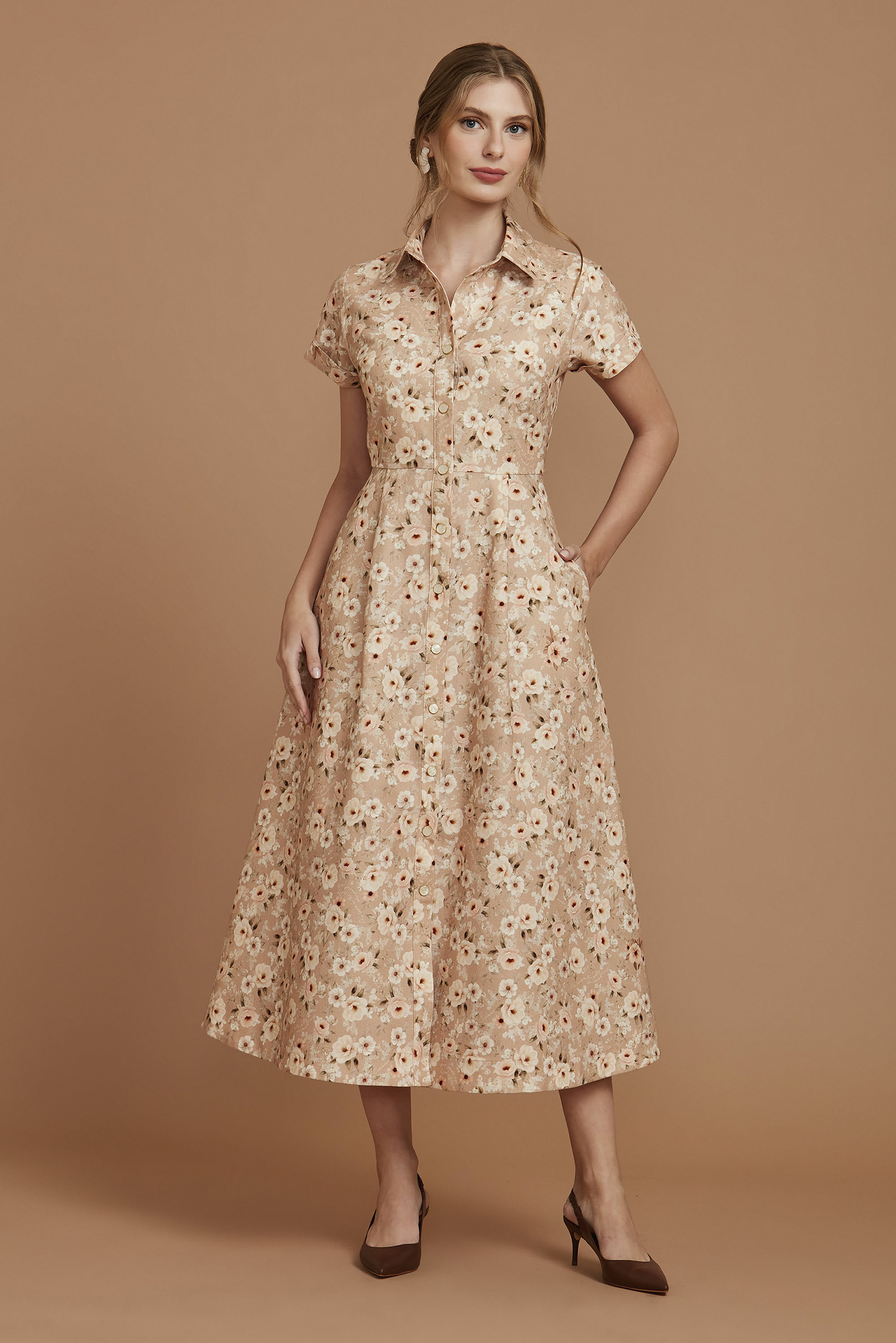 Vestido Supermidi Dália Floral Poema